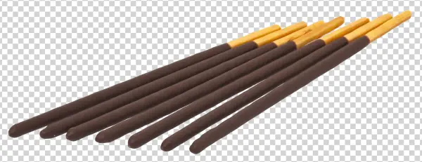 Chocolate Dipped Biscuit Sticks PNG Transparent Background