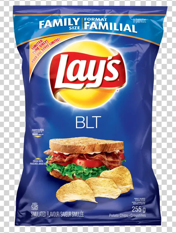 Lay's BLT Family Size Potato Chips Bag
