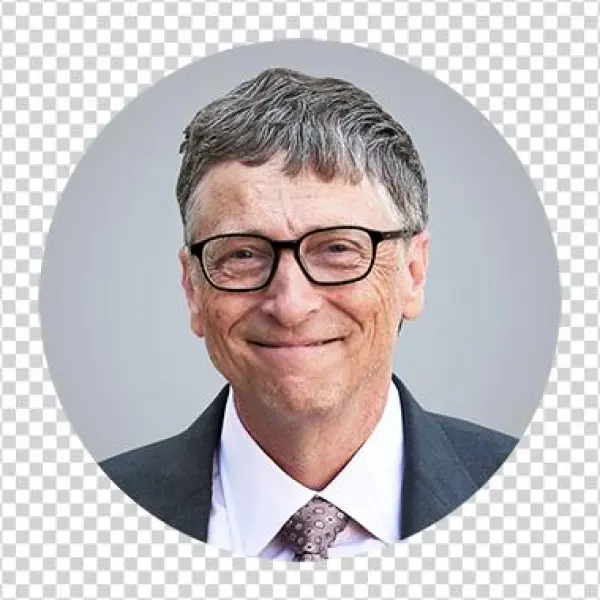 Bill Gates Headshot Circular PNG