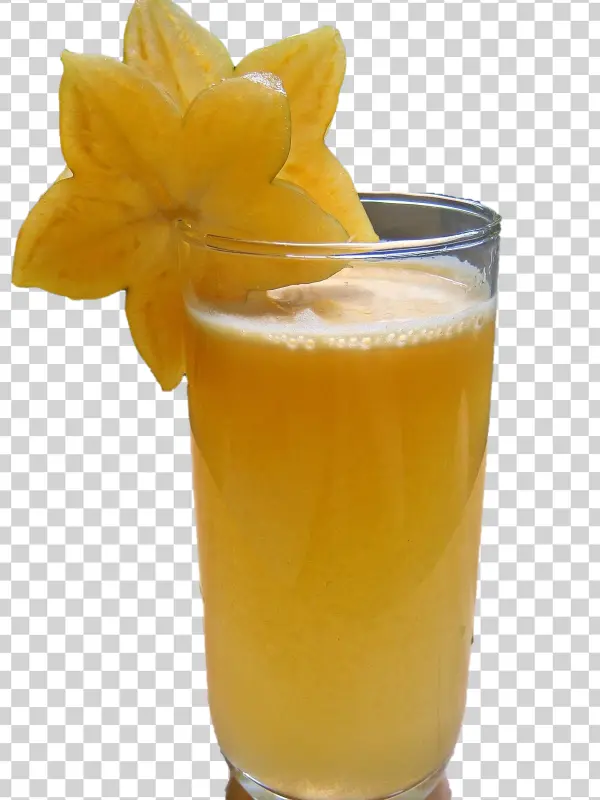 Star Fruit Juice with Carambola Garnish PNG