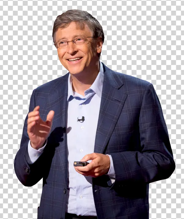 Bill Gates Smiling PNG Transparent Background