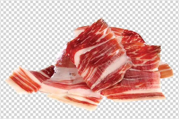 Sliced Jamon Serrano Ham PNG Transparent