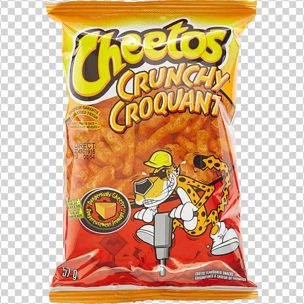 Cheetos Crunchy Croquant Snack Bag PNG Transparent