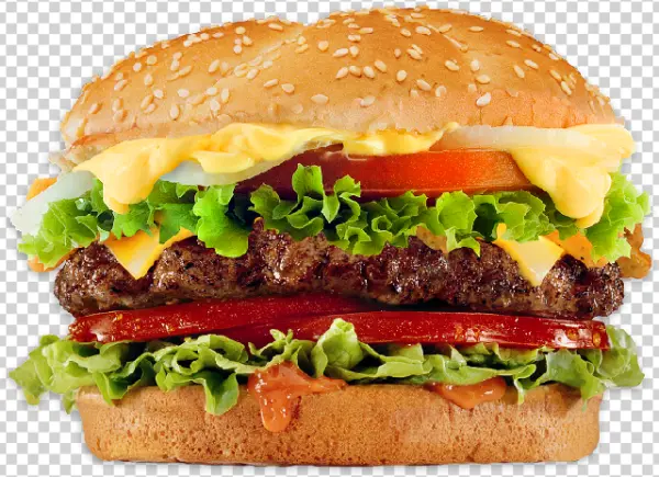 Delicious Double Patty Burger PNG