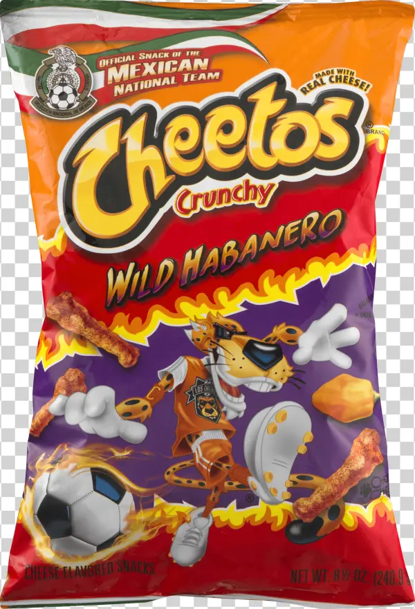 Cheetos Crunchy Wild Habanero Bag PNG