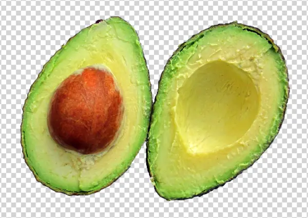 Sliced Avocado PNG Transparent Background