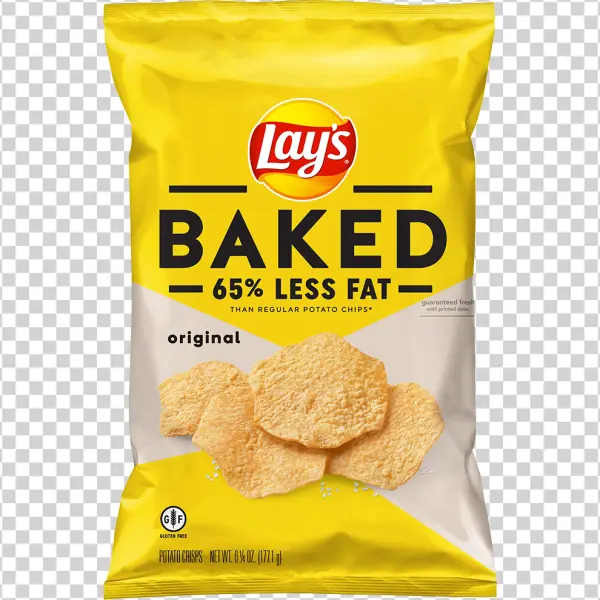 Lay's Baked Original Potato Chips Bag PNG
