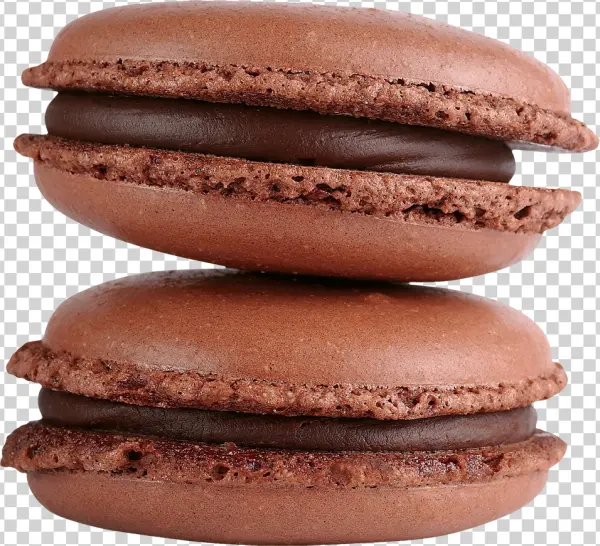 Chocolate Macarons Stack PNG Transparent Background