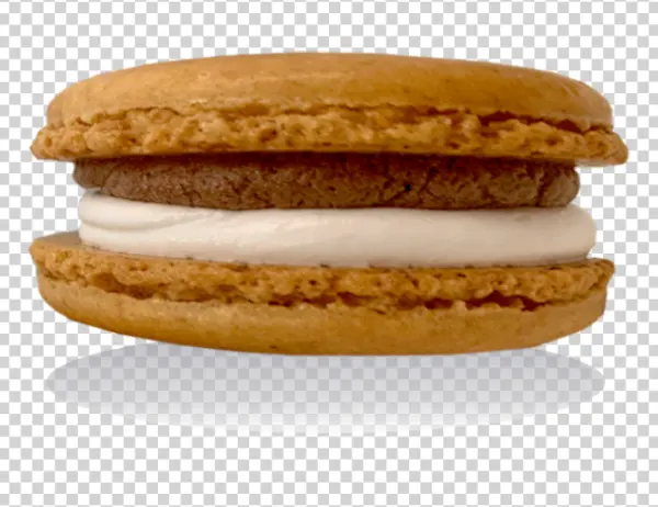 Chocolate and Vanilla Macaron PNG Transparent Background
