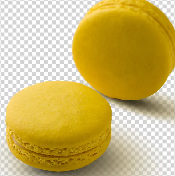 Two Yellow Macarons PNG Transparent Background