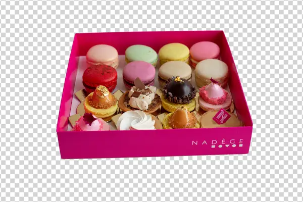 Nadège Macarons and Gourmet Desserts Box PNG