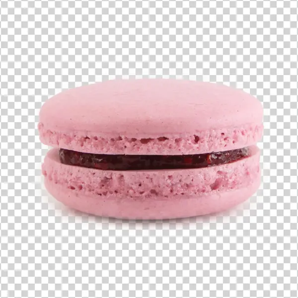 Pink Macaron with Jam Filling PNG Transparent Background