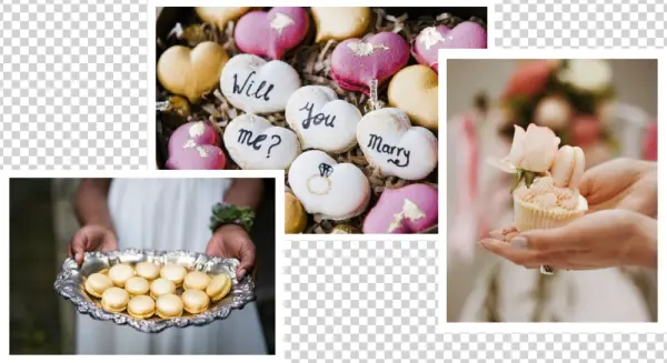 Will You Marry Me Macarons and Dessert PNG