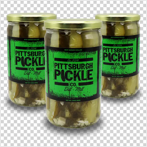 Pittsburgh Pickle Co. Dill-Mill Jars PNG Transparent