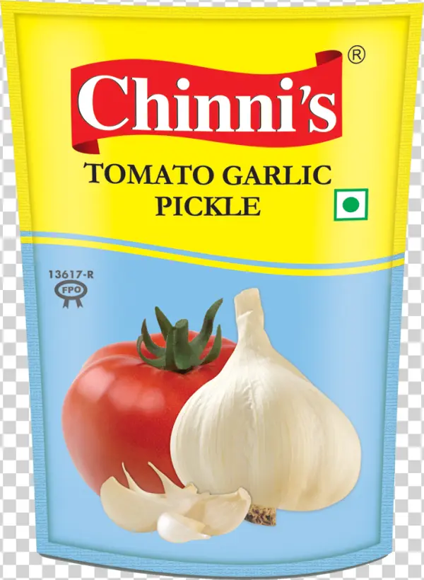 Chinni's Tomato Garlic Pickle Packet PNG