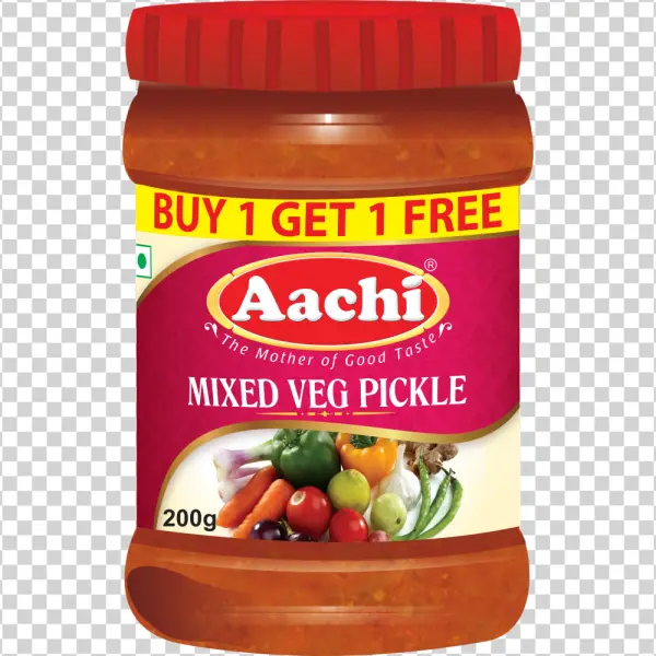Aachi Mixed Veg Pickle Jar PNG