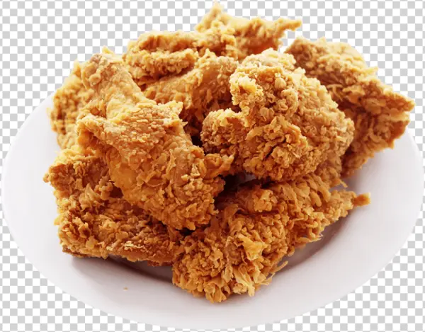 Crispy Fried Chicken Pieces PNG Transparent Background