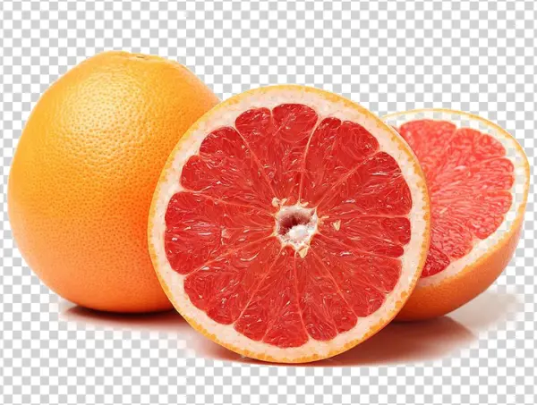 Fresh Pink Grapefruit Whole and Sliced PNG