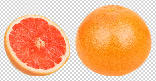 Fresh Grapefruit Whole and Half PNG Transparent Background