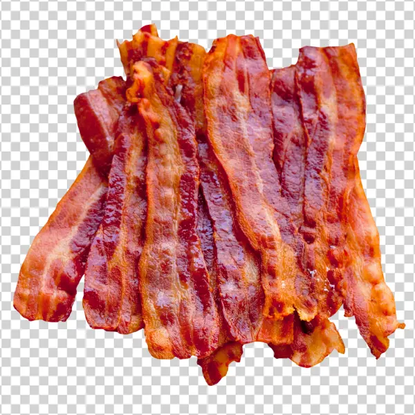 Crispy Cooked Bacon Strips PNG Transparent