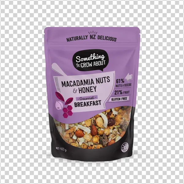Macadamia Nuts and Honey Granola Pouch PNG