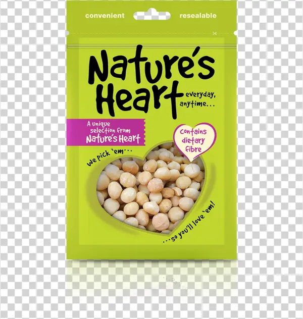 Nature's Heart Macadamia Nuts Packaging PNG