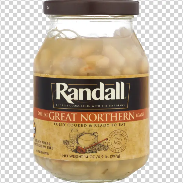 Randall Great Northern Beans Jar PNG Transparent