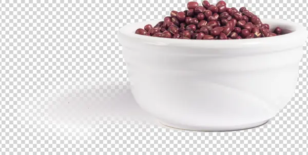 Red Beans in White Bowl PNG Transparent Background