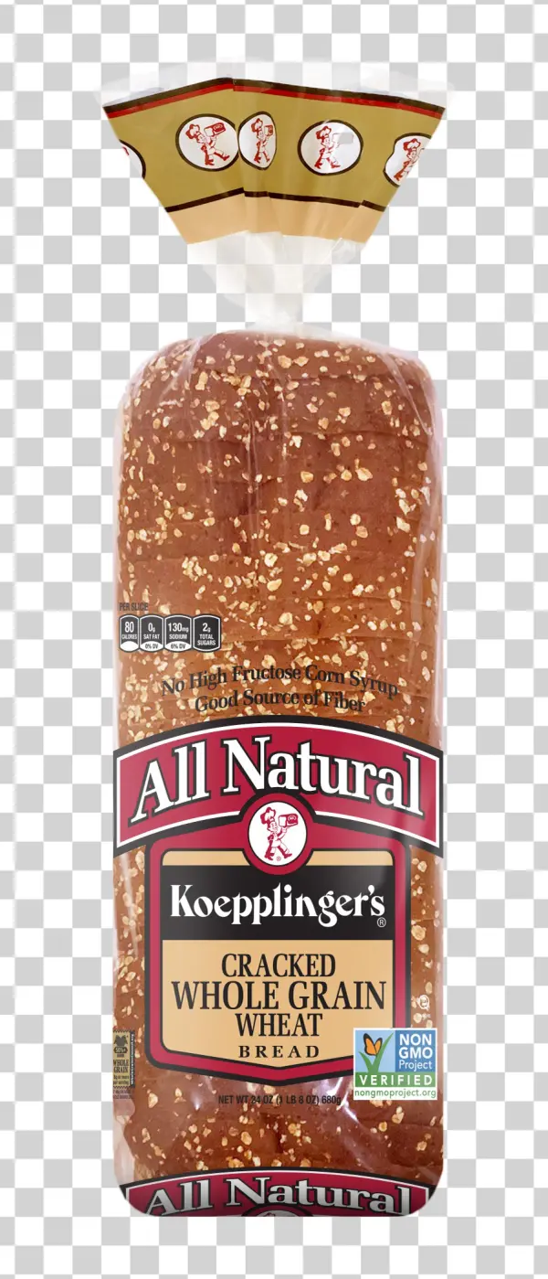 Koepplinger's All Natural Cracked Whole Grain Wheat Bread PNG