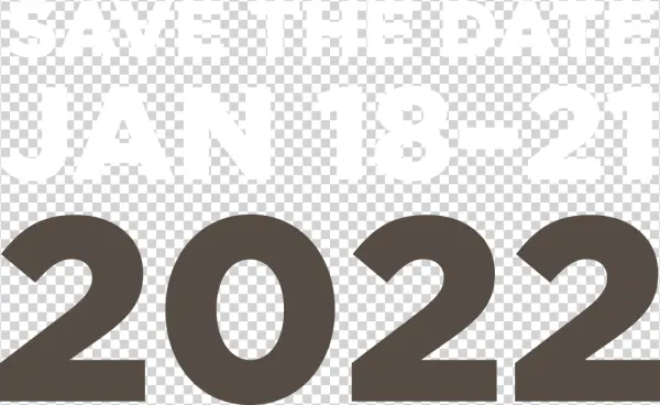 Save The Date Jan 18-21 2022 PNG Transparent Background