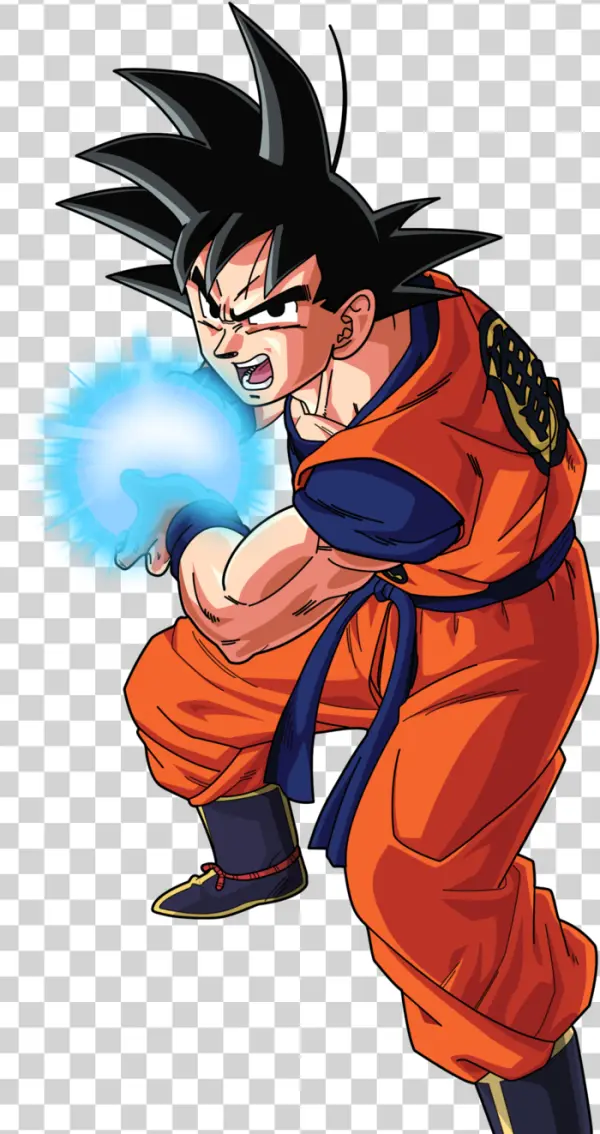 Goku Powering Up Kamehameha PNG Transparent