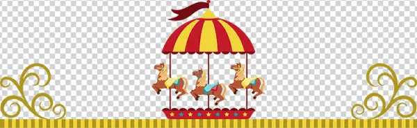 Carnival Carousel Ride PNG Transparent Background
