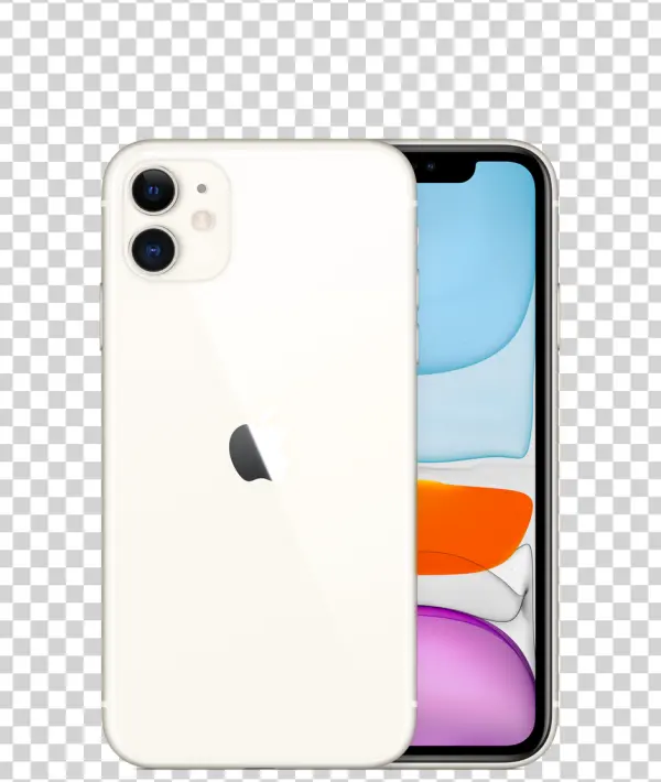 White iPhone 11 Transparent Background PNG