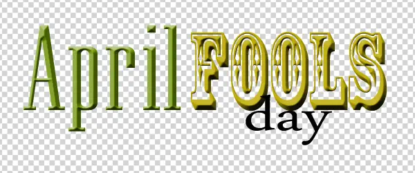 April Fools Text PNG Transparent Background