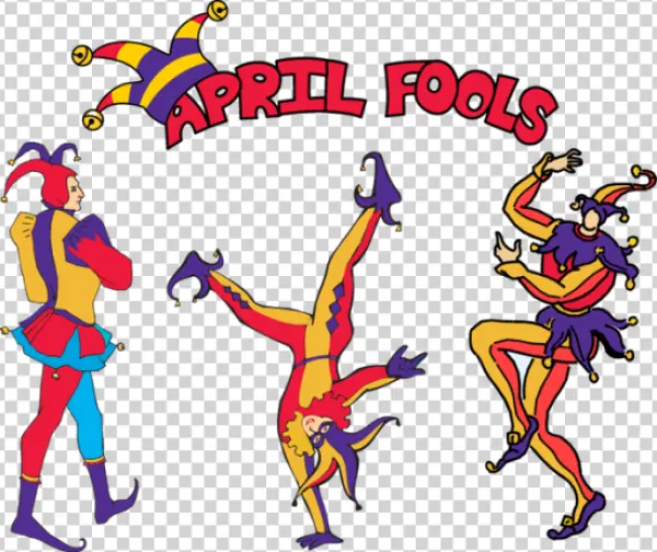 April Fools Jesters and Text PNG