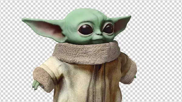 Baby Yoda Grogu Transparent Background PNG
