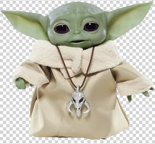 Grogu Baby Yoda with Mythosaur Pendant Transparent PNG