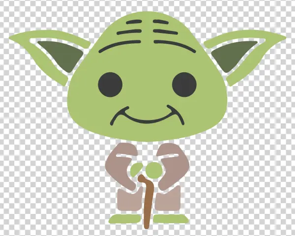 Cute Green Alien Character PNG Transparent Background