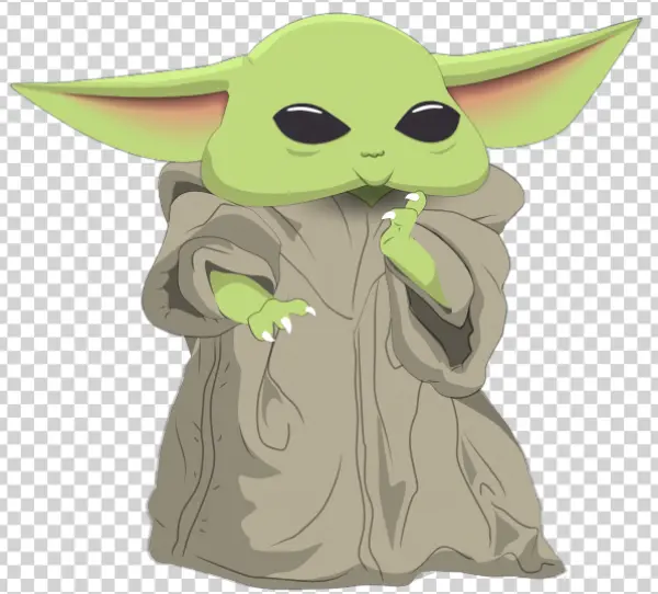 Baby Yoda Cartoon Grogu PNG Transparent