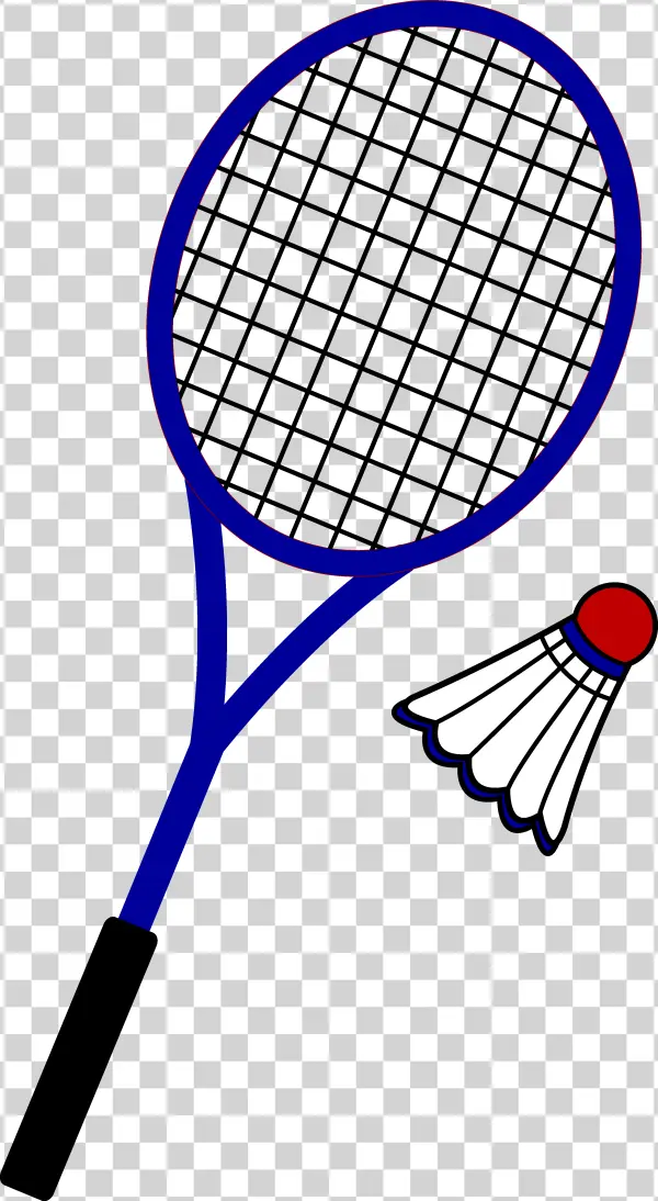 Badminton Racket and Shuttlecock PNG Transparent Background