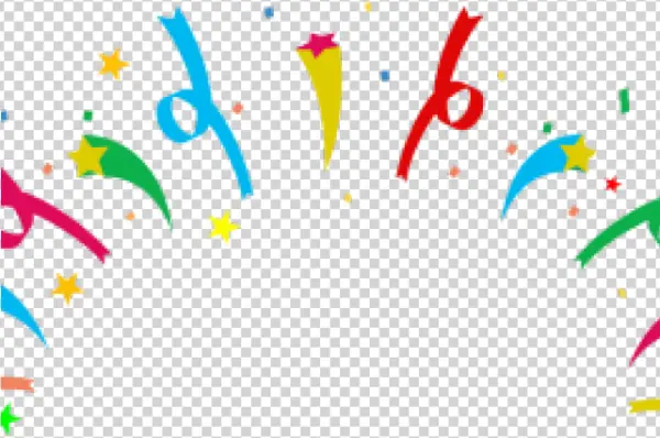Colorful Celebration Confetti and Streamers PNG