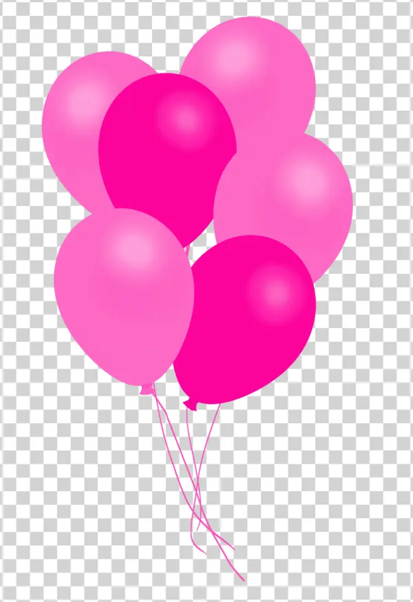Pink Party Balloons Transparent PNG