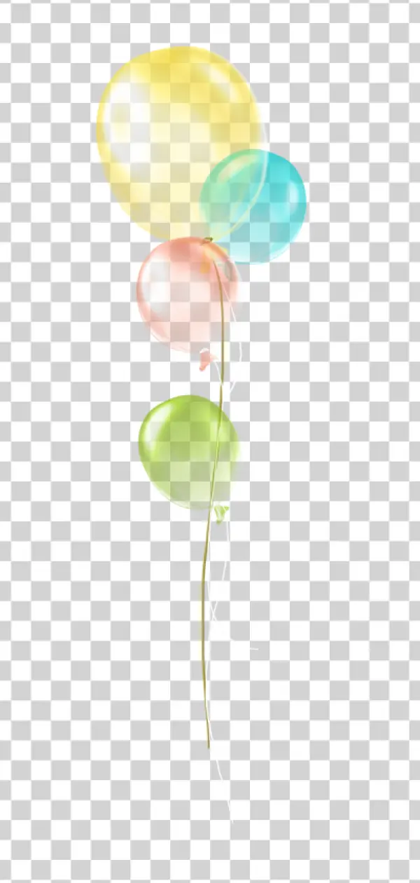 Colorful Party Balloons PNG Transparent Background