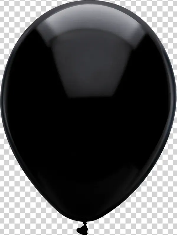 Black Balloon PNG Transparent Background