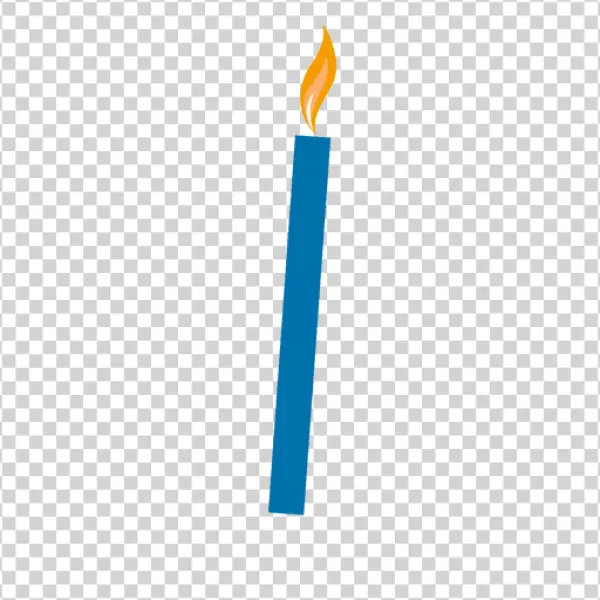 Blue Candle PNG Transparent Background