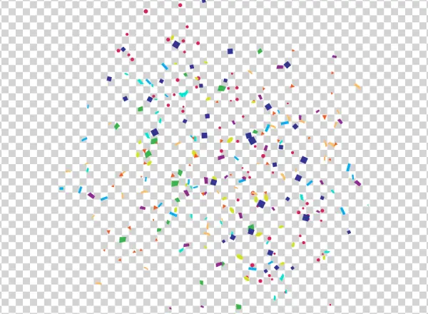 Colorful Confetti Explosion PNG Transparent Background