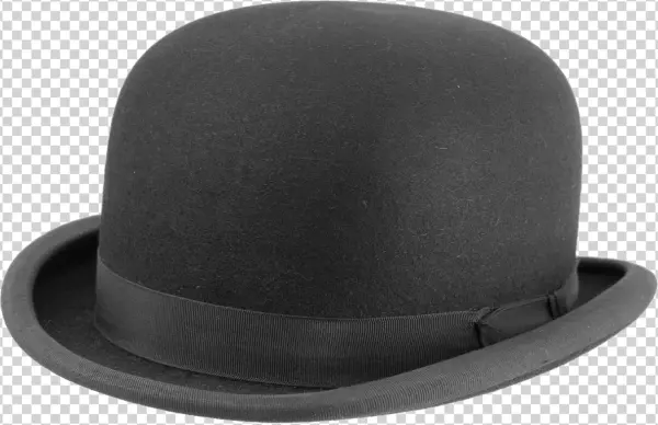 Black Bowler Hat PNG Transparent Background