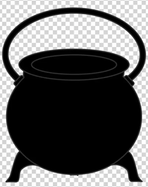 Black Cauldron PNG Transparent Background