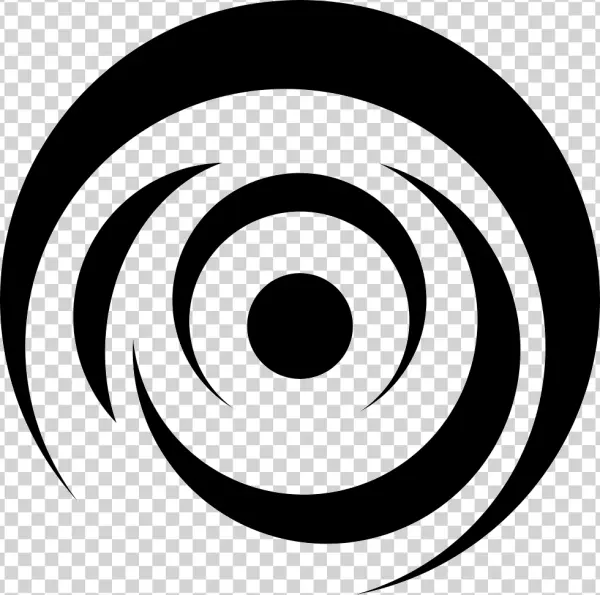 Black Abstract Spiral Icon PNG
