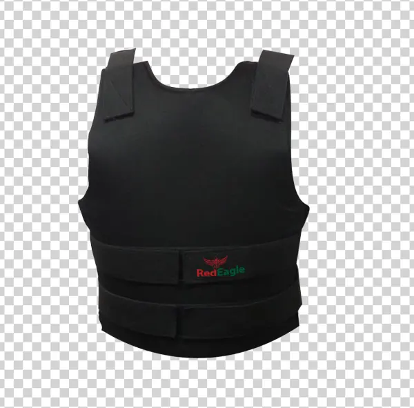 Black Bulletproof Vest Red Eagle Logo PNG